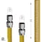 Flextron Gas Line Hose 5/8'' O.D.x18'' Len 1/2" FIP Fittings Yellow Coated Stainless Steel Flexible Connector FTGC-YC12-18B - alternate 5